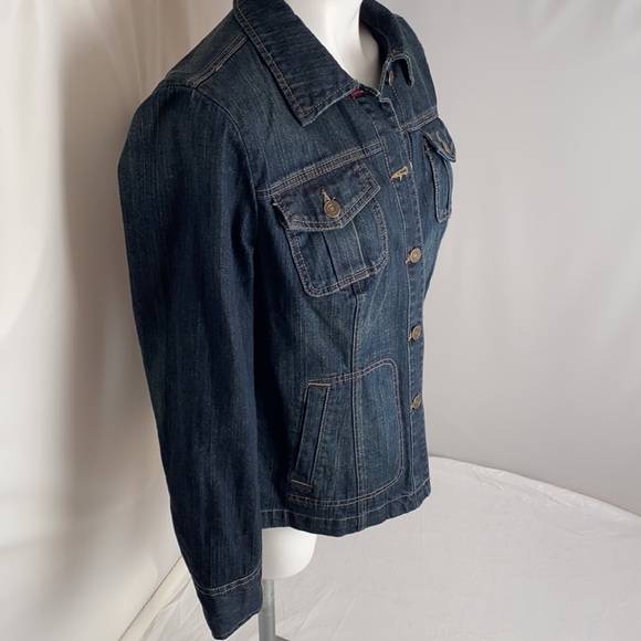 Tommy Hilfiger dark rinse utility denim jacket L - Picture 2 of 11